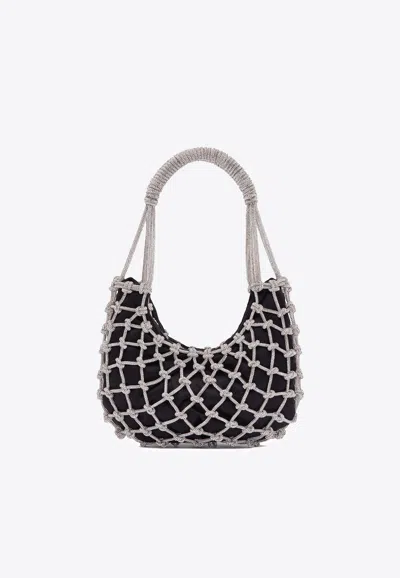 Rosantica Nodi Knotted Top Handle Bag In Black