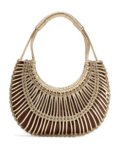 Rosantica Nodi Vertigo Clutch Bag In Gold
