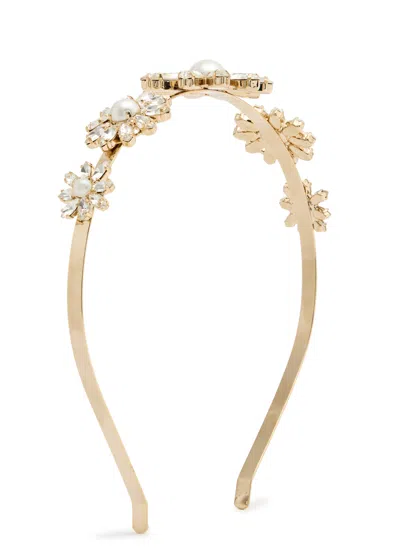 Rosantica Profumo Crystal-embellished Headband In Gold