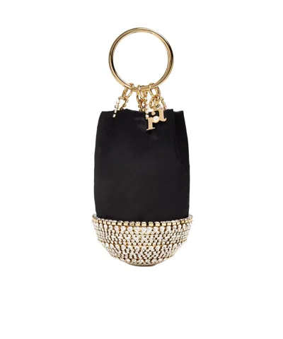 Rosantica Round Handle Handbag In Black