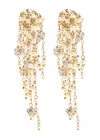 Rosantica Rugiada Embellished Tassel Clip-on Drop Earrings In Pearl