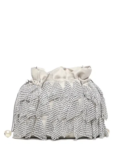 Rosantica Selene Frizz Clutch In Silver