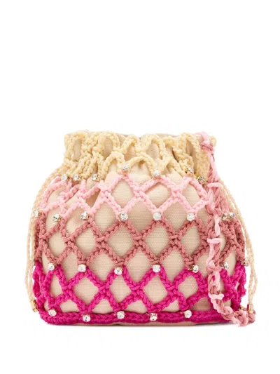 Rosantica Selene Marea Crocheted Cross Body Bag In Multi