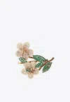 Rosantica Small Botanica Crystal-embellished Brooch