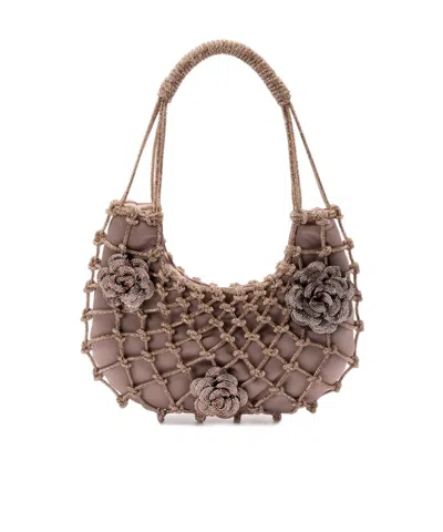 Rosantica Top Handle Handbag In Brown