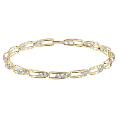 Pre-owned Rosario Navia Mara Folded Link Choker Iii In 18k Gold, Platinum, & Diamonds In Multi