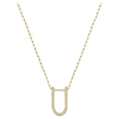 Pre-owned Rosario Navia Mara Medium Folded Link Pendant I In 18k Gold, Platinum, & Diamond In Multi