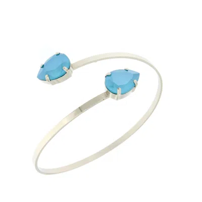 Rosaspina Firenze Women's Double Drop Bangle In Azure Blue