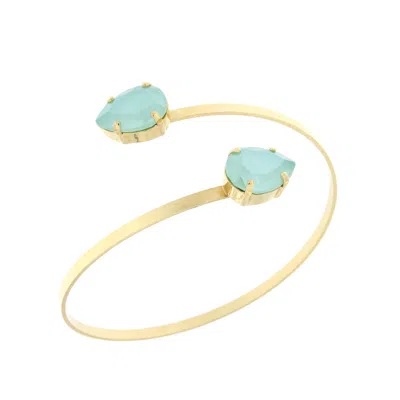Rosaspina Firenze Women's Mint Green Double Drop Bangle