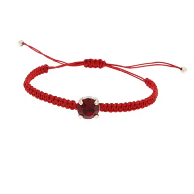 Rosaspina Firenze Women's Red Chaton Macramè Bracelet