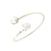 Rosaspina Firenze Women's White / Silver Double Drop Bangle In White Patina In Multi