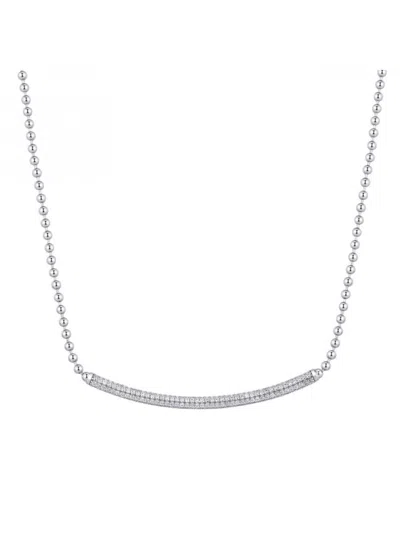 Rosato Necklace  White Rzbi01 In Silver