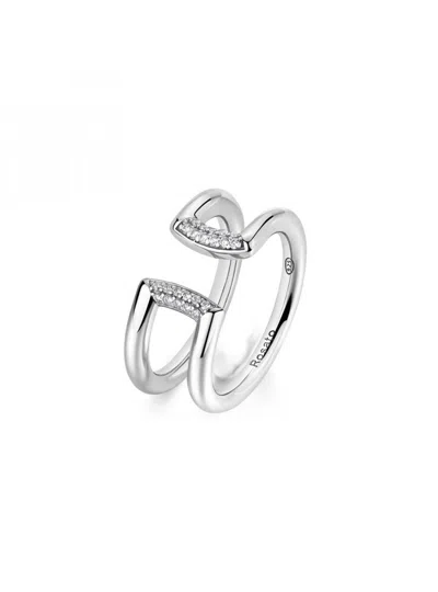 Rosato Ring Woman  White Rzbi41c In Silver