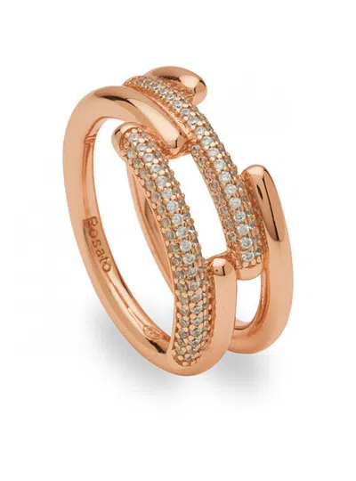 Rosato Ring Woman  White Rzbi53b In Pink