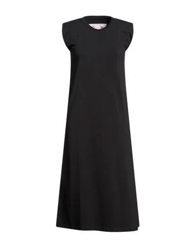 Rose A Pois Rosé A Pois Woman Midi Dress Black Size 12 Cotton, Elastane