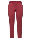 Rose A Pois Rosé A Pois Woman Pants Brick Size 10 Polyester, Viscose, Elastane In Red