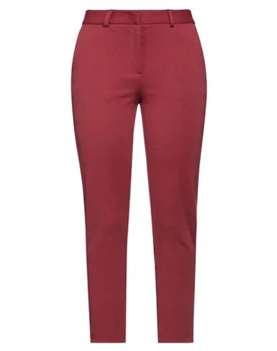 Rose A Pois Rosé A Pois Woman Pants Brick Size 10 Polyester, Viscose, Elastane In Red