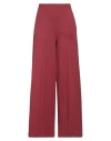 Rose A Pois Rosé A Pois Woman Pants Brick Size 4 Polyester, Viscose, Elastane In Red
