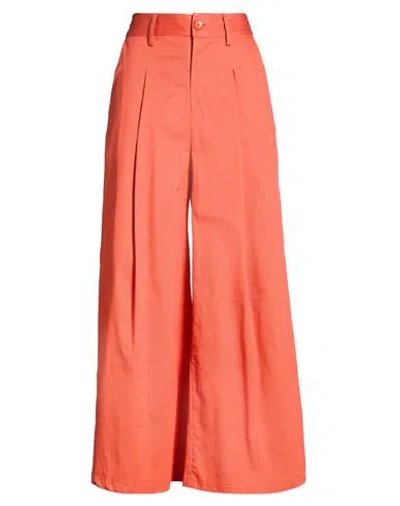Rose A Pois Rosé A Pois Woman Pants Copper Size 4 Cotton, Elastane In Orange