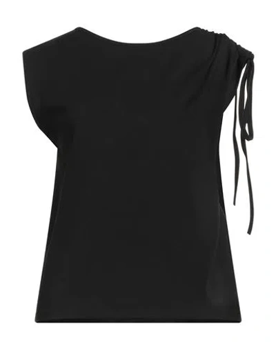 Rose A Pois Rosé A Pois Woman T-shirt Black Size 8 Cotton, Elastane