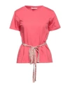 Rose A Pois Rosé A Pois Woman T-shirt Coral Size 8 Cotton, Viscose In Red
