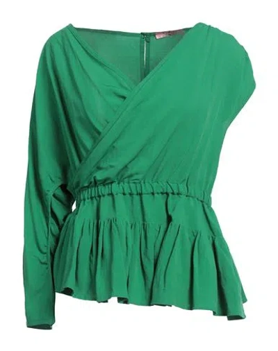 Rose A Pois Rosé A Pois Woman Top Green Size 8 Viscose, Linen