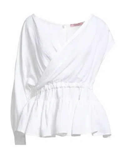 Rose A Pois Rosé A Pois Woman Top White Size 8 Viscose, Linen