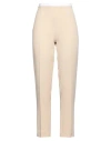 Rose & Lini Woman Pants Beige Size 10 Acetate, Viscose, Lycra