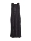 Rose & Nancy Women's Black Aurora Sequin Midi In Black