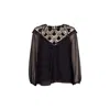 Rose & Nancy Women's Black Bea Sequin Blouse In Black