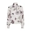 Rose & Nancy Women's Black / White Flora Mono High Neck In Black/white