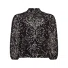 Rose & Nancy Women's Black / White Freya Print Blouse In Black/white