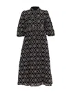 Rose & Nancy Women's Black / White Lucille Black And White Broderie Dress In Multi