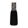 Rose & Nancy Women's Black / White Rhea Black Lace Mix Sleeveless Dress In Black/white
