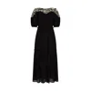 Rose & Nancy Women's Black / White Rhea Lace Maxi Boho Dress In Black/white