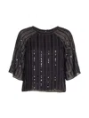 Rose & Nancy Women's Blue Aurora Sequin Top In Blue