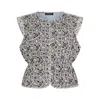 Rose & Nancy Women's Blue / White Kate Blue Print Quilted Gilet In Blue/white