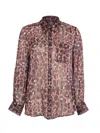 Rose & Nancy Women's Brown Indira Animal Print Shirt In Brown