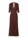 Rose & Nancy Women's Brown Talia Chocolate Fudge Sparkle Maxi Dress In Brown