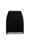 Rose & Nancy Women's Elsa Black Fringe Beaded Mini Skirt In Black