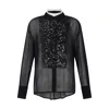 Rose & Nancy Women's Faye Black Sequin Shirt In Black