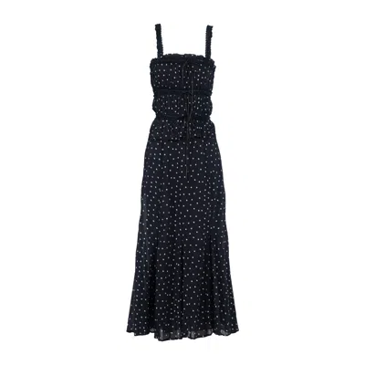 Rose & Nancy Women's Marcia Black Polka Cami Midi Dress