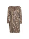 Rose & Nancy Women's Pink / Purple Elowen Mink Embellished Mini In Pink/purple