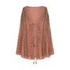 Rose & Nancy Women's Pink / Purple Emma Embellished Pink Waistcoat In Pink/purple