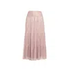 Rose & Nancy Women's Pink / Purple Mira Mink Pink Shimmer Maxi Skirt