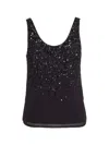 Rose & Nancy Women's Selene Black Sequin Vest In Black