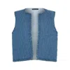 Rose & Nancy Women's Sienna Blue Quilted Denim Gilet In Blue