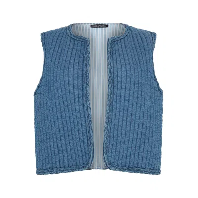Rose & Nancy Women's Sienna Blue Quilted Denim Gilet