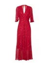 Rose & Nancy Women's Talia Red Sparkle Maxi Dress In Red