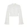 Rose & Nancy Women's White Abi Ivory Lace Broderie Blouse In White
